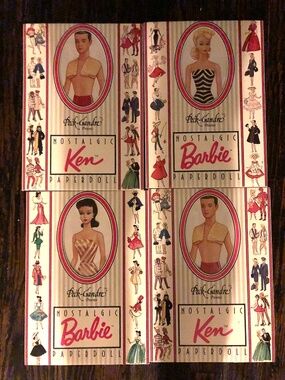 Vintage Barbie Paper Doll Set